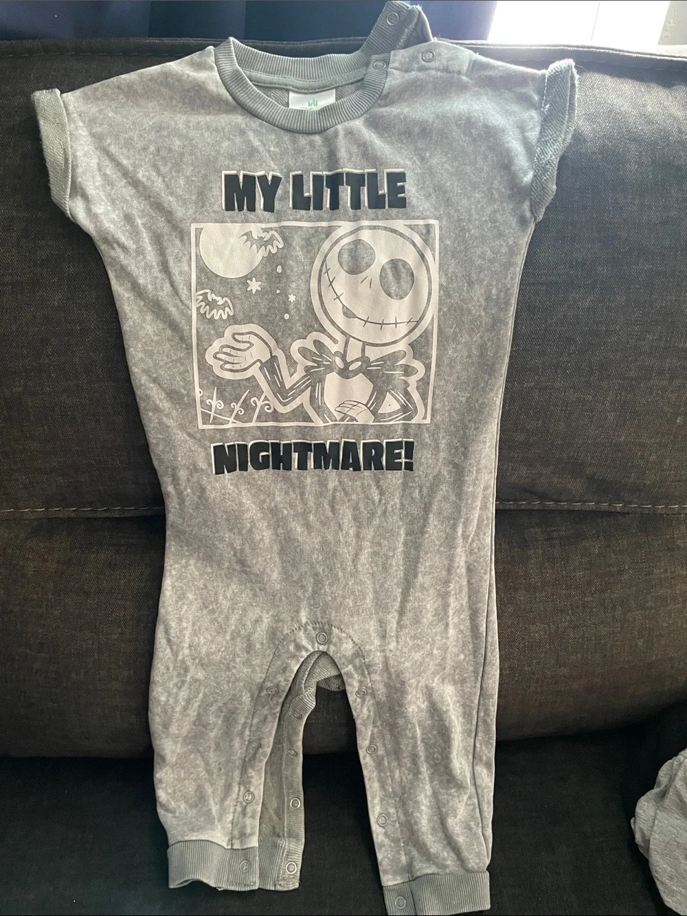 My Little Nightmare Gray Kids One-Piece Romper